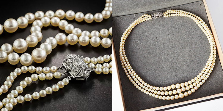 triple strand pearl necklace
